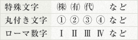 機種依存文字一覧表