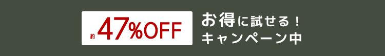 半額よりお得に試せる！約47%OFFキャンペーン中